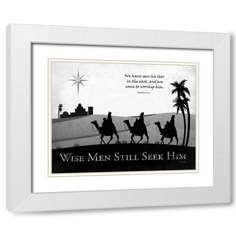 Wise Men Still Seek Him White Modern Wood Framed Art Print with Double Matting by Pugh, Jennifer