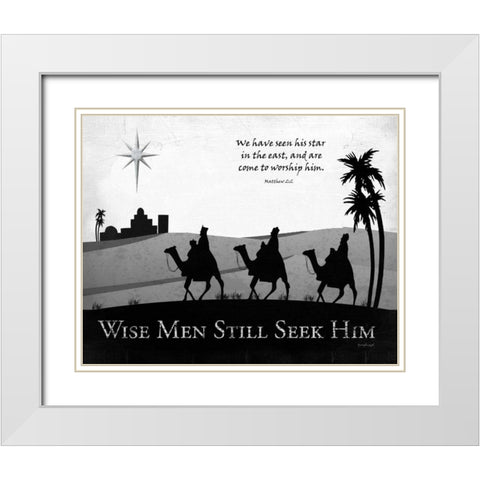 Wise Men Still Seek Him White Modern Wood Framed Art Print with Double Matting by Pugh, Jennifer