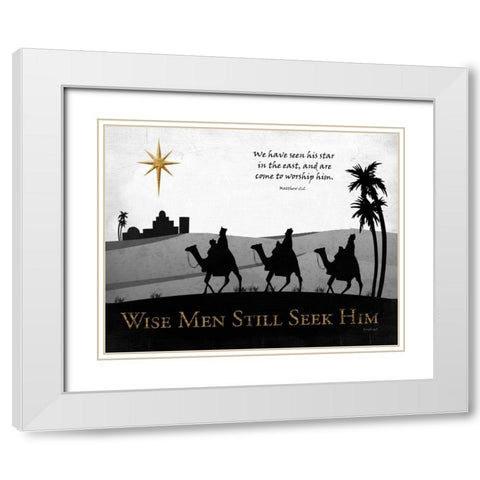 Wise Men Still Seek Him White Modern Wood Framed Art Print with Double Matting by Pugh, Jennifer