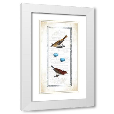 Birds White Modern Wood Framed Art Print with Double Matting by Pugh, Jennifer