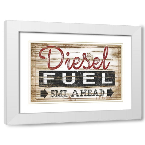 Diesel Fuel White Modern Wood Framed Art Print with Double Matting by Pugh, Jennifer