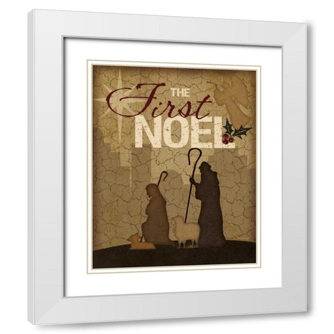 Noel Shepherds White Modern Wood Framed Art Print with Double Matting by Pugh, Jennifer