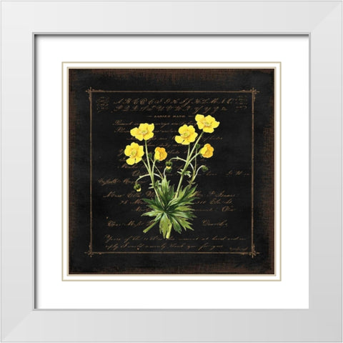 Floral VI White Modern Wood Framed Art Print with Double Matting by Pugh, Jennifer