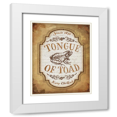 Tongue of Toad White Modern Wood Framed Art Print with Double Matting by Pugh, Jennifer