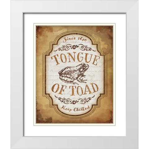 Tongue of Toad White Modern Wood Framed Art Print with Double Matting by Pugh, Jennifer