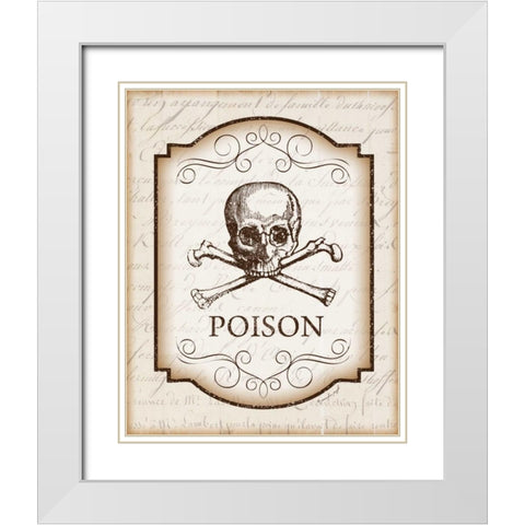 Poison White Modern Wood Framed Art Print with Double Matting by Pugh, Jennifer