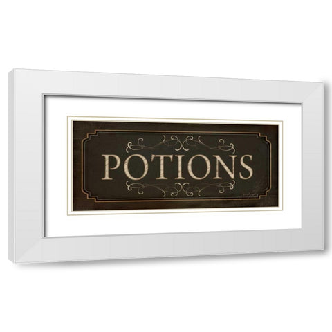 Potions White Modern Wood Framed Art Print with Double Matting by Pugh, Jennifer