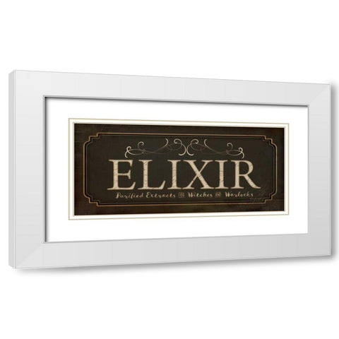 Elixir White Modern Wood Framed Art Print with Double Matting by Pugh, Jennifer