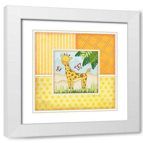 Safari White Modern Wood Framed Art Print with Double Matting by Pugh, Jennifer