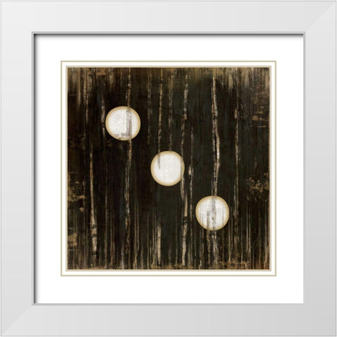 Black Three White Modern Wood Framed Art Print with Double Matting by Pugh, Jennifer