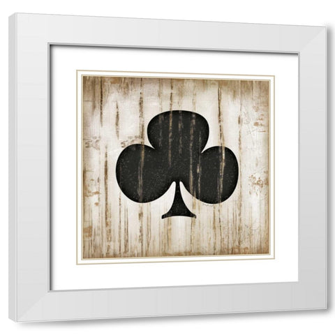 Clubs White Modern Wood Framed Art Print with Double Matting by Pugh, Jennifer