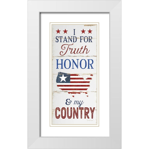 I Stand For White Modern Wood Framed Art Print with Double Matting by Pugh, Jennifer