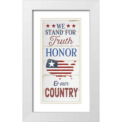 We Stand For White Modern Wood Framed Art Print with Double Matting by Pugh, Jennifer