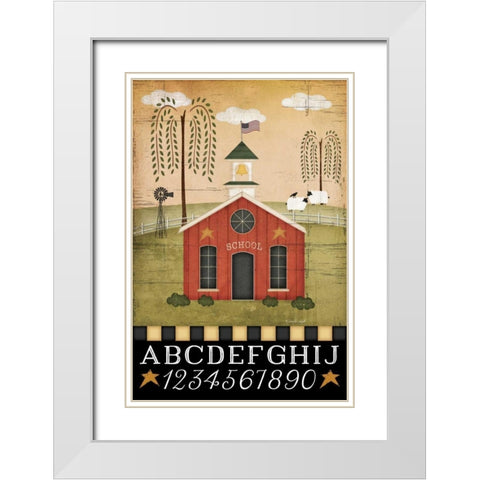 School White Modern Wood Framed Art Print with Double Matting by Pugh, Jennifer