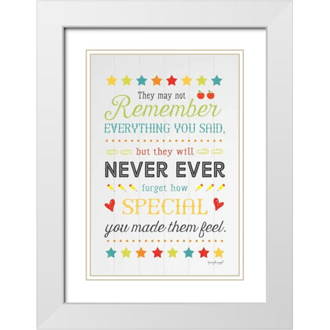 They May Not Remember Everything White Modern Wood Framed Art Print with Double Matting by Pugh, Jennifer