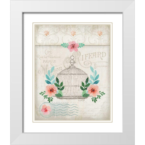 French Birdcage White Modern Wood Framed Art Print with Double Matting by Pugh, Jennifer