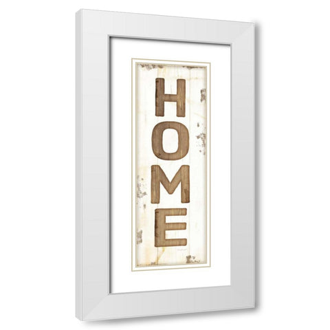 Home White Modern Wood Framed Art Print with Double Matting by Pugh, Jennifer