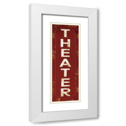 Theater White Modern Wood Framed Art Print with Double Matting by Pugh, Jennifer