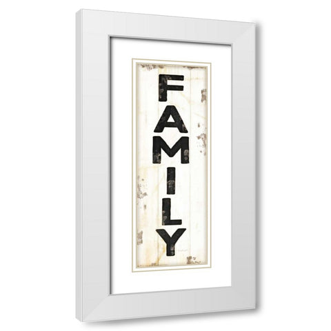 Family White Modern Wood Framed Art Print with Double Matting by Pugh, Jennifer