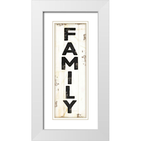 Family White Modern Wood Framed Art Print with Double Matting by Pugh, Jennifer