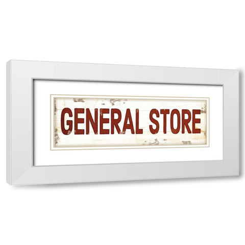 General Store White Modern Wood Framed Art Print with Double Matting by Pugh, Jennifer