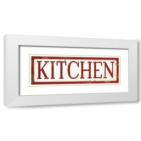 Kitchen White Modern Wood Framed Art Print with Double Matting by Pugh, Jennifer