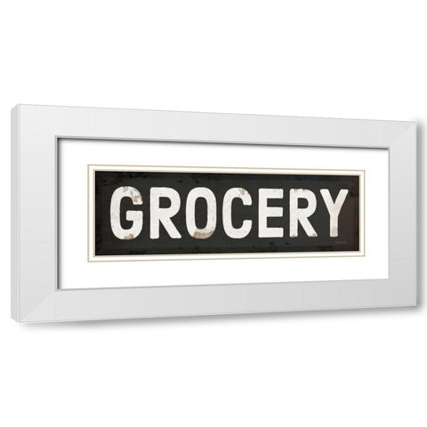 Grocery White Modern Wood Framed Art Print with Double Matting by Pugh, Jennifer