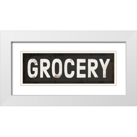 Grocery White Modern Wood Framed Art Print with Double Matting by Pugh, Jennifer