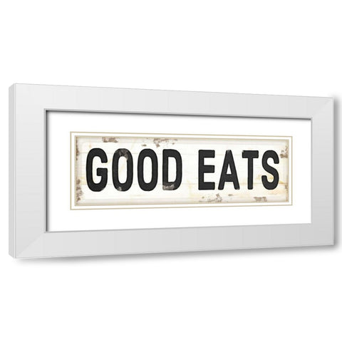 Good Eats White Modern Wood Framed Art Print with Double Matting by Pugh, Jennifer