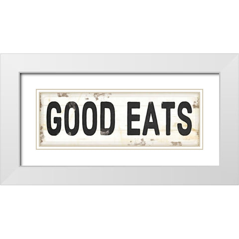 Good Eats White Modern Wood Framed Art Print with Double Matting by Pugh, Jennifer