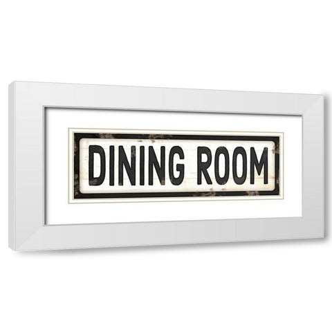Dining Room White Modern Wood Framed Art Print with Double Matting by Pugh, Jennifer
