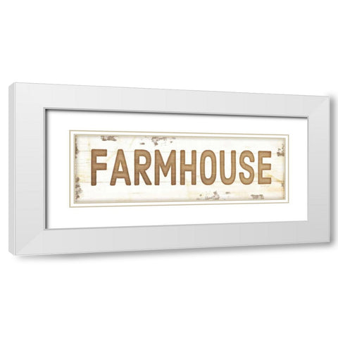 Farmhouse White Modern Wood Framed Art Print with Double Matting by Pugh, Jennifer