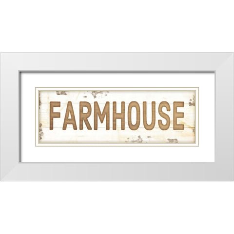 Farmhouse White Modern Wood Framed Art Print with Double Matting by Pugh, Jennifer