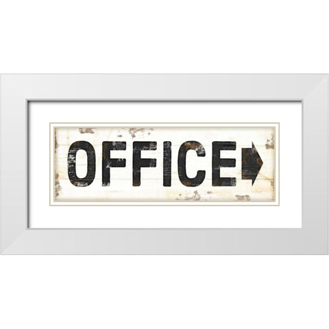 Office White Modern Wood Framed Art Print with Double Matting by Pugh, Jennifer