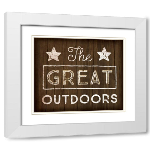 Great Outdoors White Modern Wood Framed Art Print with Double Matting by Pugh, Jennifer