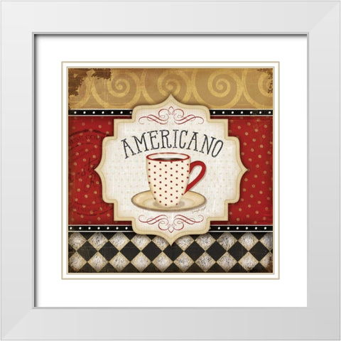 Americano White Modern Wood Framed Art Print with Double Matting by Pugh, Jennifer