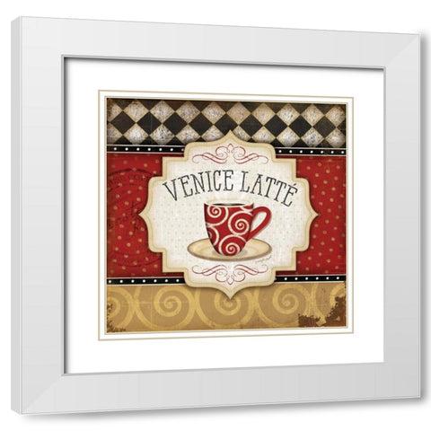 Venice Latte White Modern Wood Framed Art Print with Double Matting by Pugh, Jennifer