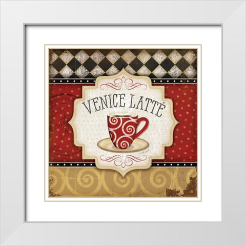 Venice Latte White Modern Wood Framed Art Print with Double Matting by Pugh, Jennifer