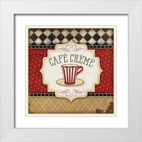 Cafe Creme White Modern Wood Framed Art Print with Double Matting by Pugh, Jennifer