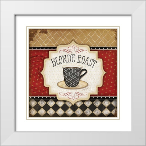 Blonde Roast White Modern Wood Framed Art Print with Double Matting by Pugh, Jennifer