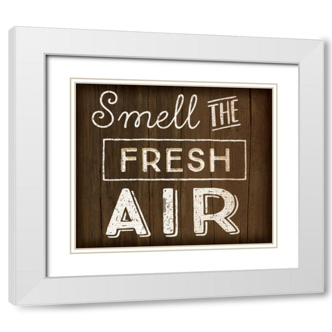 Smell the Fresh Air White Modern Wood Framed Art Print with Double Matting by Pugh, Jennifer