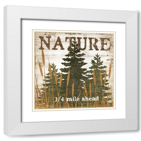 Nature White Modern Wood Framed Art Print with Double Matting by Pugh, Jennifer