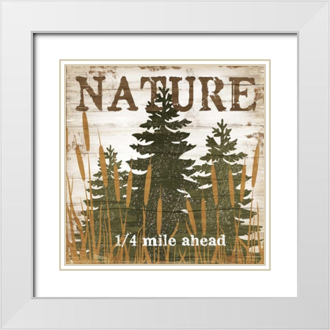 Nature White Modern Wood Framed Art Print with Double Matting by Pugh, Jennifer