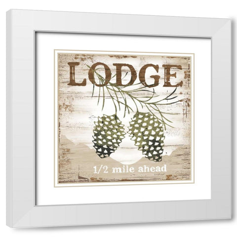 Lodge White Modern Wood Framed Art Print with Double Matting by Pugh, Jennifer