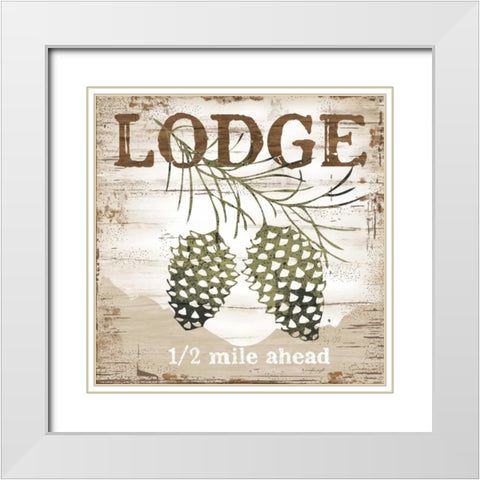 Lodge White Modern Wood Framed Art Print with Double Matting by Pugh, Jennifer