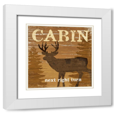 Cabin White Modern Wood Framed Art Print with Double Matting by Pugh, Jennifer