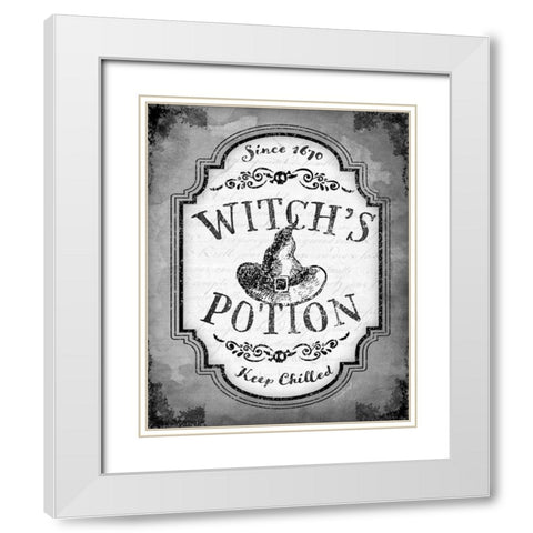 Witchs Potion White Modern Wood Framed Art Print with Double Matting by Pugh, Jennifer