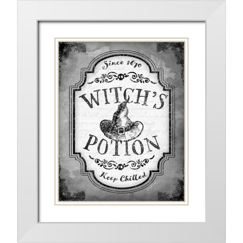 Witchs Potion White Modern Wood Framed Art Print with Double Matting by Pugh, Jennifer