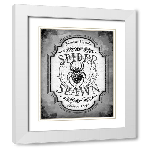 Spider Spawn White Modern Wood Framed Art Print with Double Matting by Pugh, Jennifer