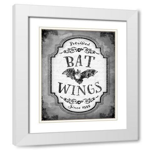 Bat Wings White Modern Wood Framed Art Print with Double Matting by Pugh, Jennifer